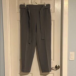 Loft High-Waisted Trousers with Belt